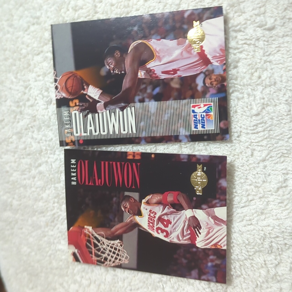 🏀1990 NBA Superstars Hakeem Olajuwon Skybox #62 & #178 —Lot Of 2 Near Mint